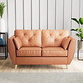 Edison Leather 2 Seater Sofa Light Feet Saddle from Roseland Furniture