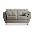 Edison Leather 2 Seater Sofa Light Feet Stone Grey from Roseland Furniture