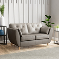 Edison Leather 2 Seater Sofa Light Feet Stone Grey from Roseland Furniture