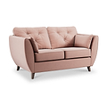 Edison 2 Seater Sofa Dark Feet Blush Pink from Roseland Furniture
