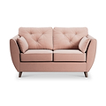 Edison 2 Seater Sofa Dark Feet Blush Pink from Roseland Furniture