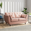 Edison 2 Seater Sofa Dark Feet Blush Pink from Roseland Furniture