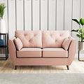 Edison 2 Seater Sofa Dark Feet Blush Pink from Roseland Furniture