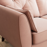 Edison 2 Seater Sofa Dark Feet Blush Pink from Roseland Furniture