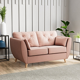 Edison 2 Seater Sofa Light Feet Blush from Roseland Furniture