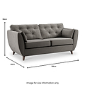Edison 3 Seater Sofa Dark Feet Asphalt from Roseland Furniture