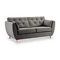 Edison 3 Seater Sofa Light Feet Asphalt from Roseland Furniture