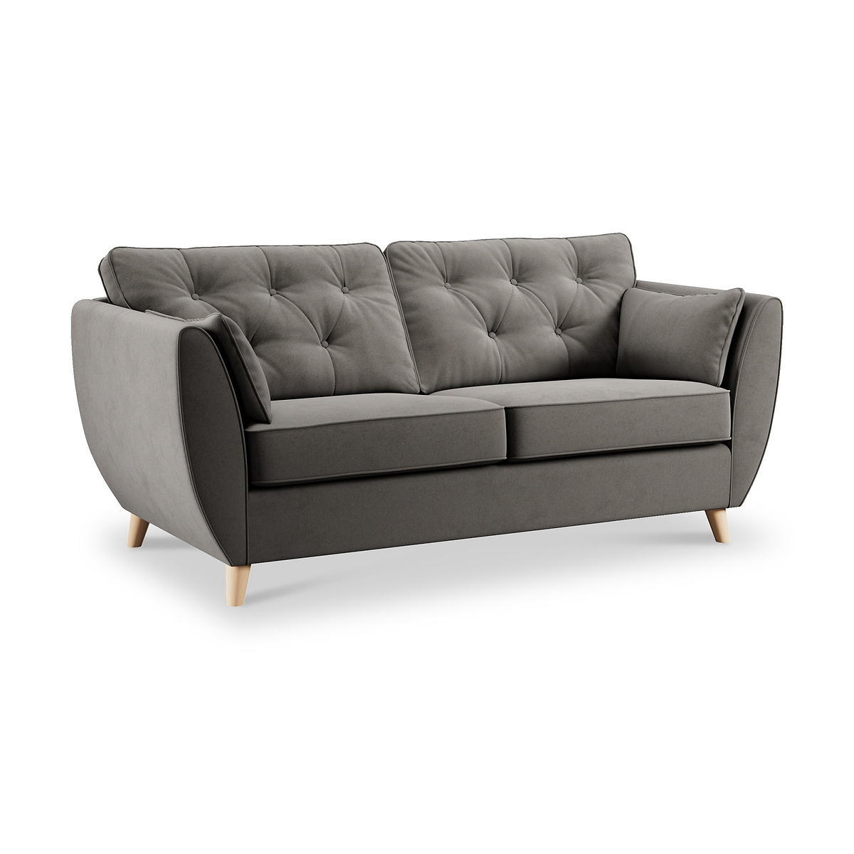 Edison 3 Seater Sofa Light Feet Asphalt from Roseland Furniture