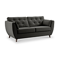Edison 3 Seater Sofa Dark Feet Black from Roseland Furniture