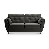 Edison 3 Seater Sofa Dark Feet Black from Roseland Furniture