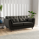 Edison 3 Seater Sofa Dark Feet Black from Roseland Furniture