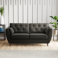 Edison 3 Seater Sofa Dark Feet Black from Roseland Furniture