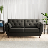 Edison 3 Seater Sofa Dark Feet Black from Roseland Furniture