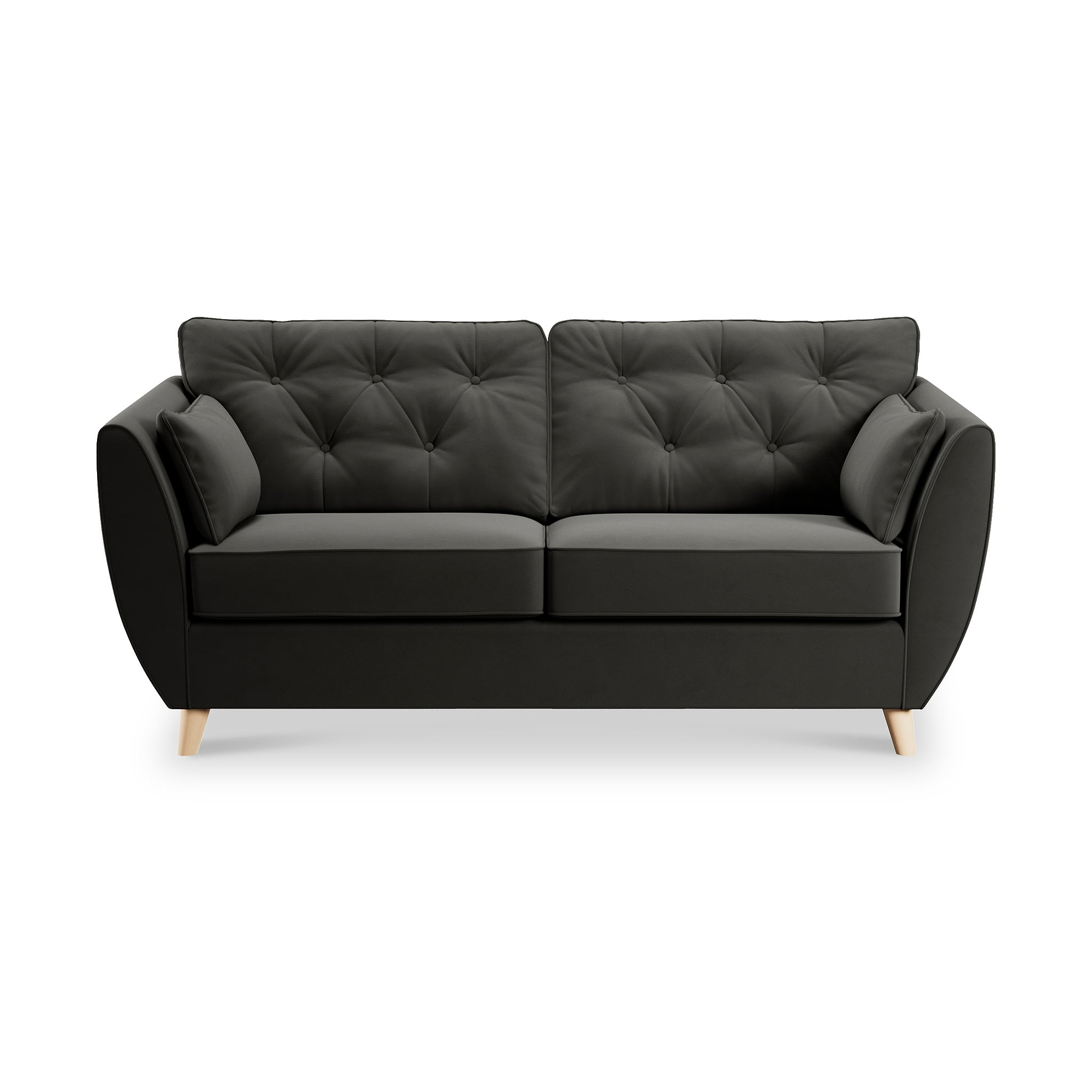 Edison 3 Seater Sofa Light Feet Black from Roseland Furniture