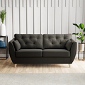 Edison 3 Seater Sofa Light Feet Black from Roseland Furniture