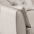 Edison Sofa Leather Cloud Grey Arm from Roseland Furniture