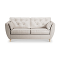 Edison 3 Seater Sofa Leather Light Feet Cloud Grey from Roseland Furniture