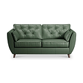 Edison 3 Seater Sofa Leather Dark Feet Hunter Green from Roseland Furniture