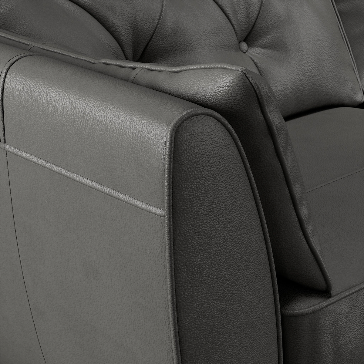 Edison Sofa Leather Raven Arm from Roseland Furniture