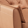 Edison 3 Seater Sofa Leather Dark Feet Saddle from Roseland Furniture