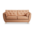 Edison 3 Seater Sofa Leather Light Feet Saddle from Roseland Furniture