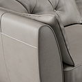Edison 3 Seater Sofa Leather Light Feet Stone Grey from Roseland Furniture