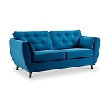 Edison 3 Seater Sofa Dark Feet Marine from Roseland Furniture
