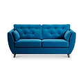 Edison 3 Seater Sofa Dark Feet Marine from Roseland Furniture