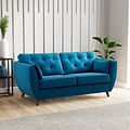 Edison 3 Seater Sofa Dark Feet Marine from Roseland Furniture