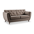 Edison 3 Seater Sofa Dark Feet Mole from Roseland Furniture