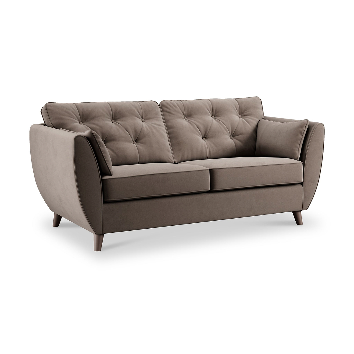 Edison 3 Seater Sofa Dark Feet Mole from Roseland Furniture
