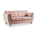 Edison 3 Seater Sofa Dark Feet Blush from Roseland Furniture