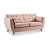 Edison 3 Seater Sofa Dark Feet Blush from Roseland Furniture