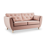 Edison 3 Seater Sofa Light Feet Pink from Roseland Furniture