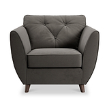Edison Armchair Dark Wood Feet Asphalt Dims from Roseland Furniture