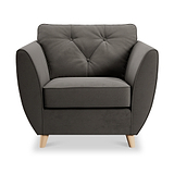 Edison Armchair Light Feet Asphalt from Roseland Furniture