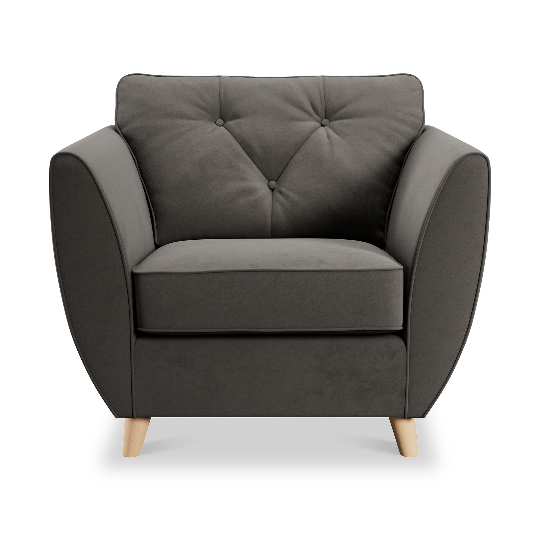 Edison Armchair Light Feet Asphalt from Roseland Furniture