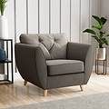 Edison Armchair Light Feet Asphalt from Roseland Furniture