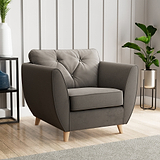 Edison Armchair Light Feet Asphalt from Roseland Furniture