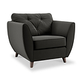 Edison Armchair Dark Feet Black from Roseland Furniture