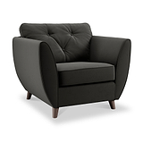 Edison Armchair Dark Feet Black from Roseland Furniture