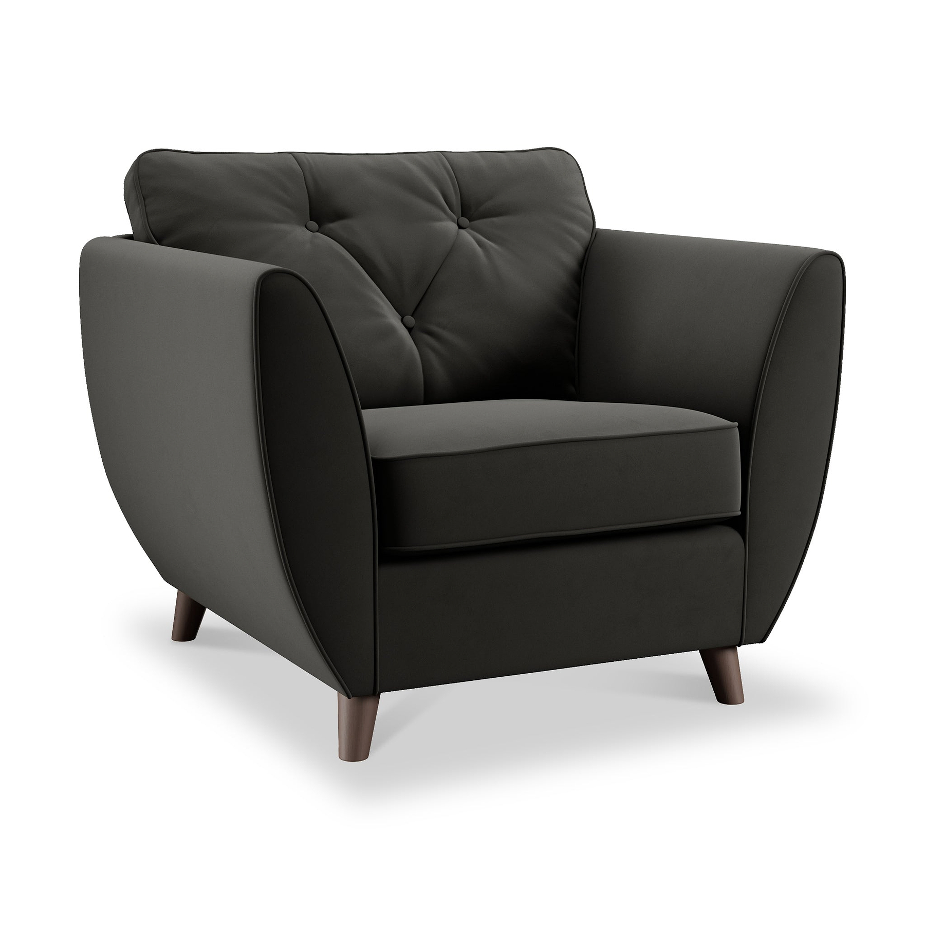 Edison Armchair Dark Feet Black from Roseland Furniture