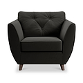 Edison Armchair Dark Feet Black from Roseland Furniture