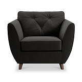 Edison Armchair Dark Feet Black from Roseland Furniture