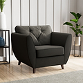 Edison Armchair Dark Feet Black from Roseland Furniture