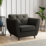 Edison Armchair Dark Feet Black from Roseland Furniture