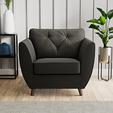 Edison Armchair Dark Feet Black from Roseland Furniture