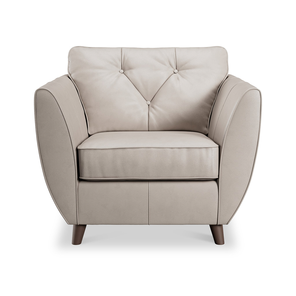 Edison Leather Armchair Dark Feet Cloud from Roseland Furniture