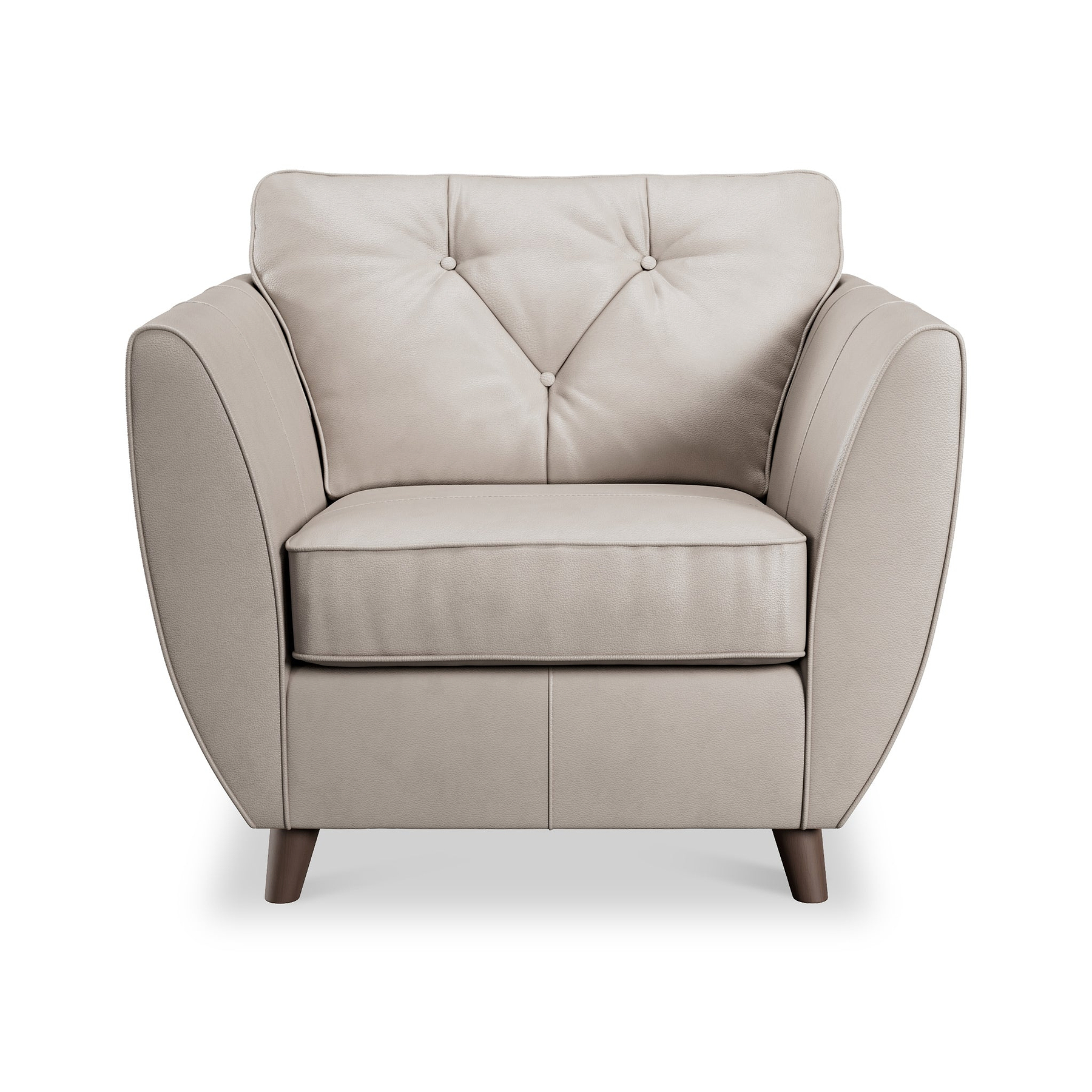 Edison Leather Armchair Dark Feet Cloud from Roseland Furniture