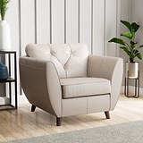 Edison Leather Armchair Dark Feet Cloud from Roseland Furniture